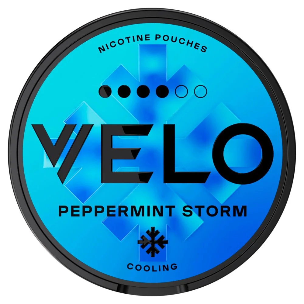 Velo Snus for sale – Velo Peppermint Storm snus pouches, next day delivery